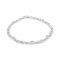 Sterling Silver Prong Set Diamond Accent Curved Spiral Link Bracelet