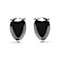 14K White Gold 2.00 Cttw Pear Cut Black Diamond Stud Earrings