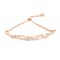 14K Rose Gold Over Sterling Silver Diamond Accent Alternating Bolo
Bracelet - 6" to 9" Adjustable