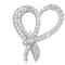 10K White Gold 1ctw Round Cut Diamond Heart and Bow Pendant w\chain
(G-H, SI1-SI2)