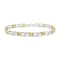 10k Yellow Gold Over Sterling Silver .25ctw Diamond Infinity and X Link Bracelet