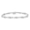 Sterling Silver 1.50ctw Round and Baguette Cut Diamond Wave Link Bracelet