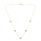 10K Two-tone Gold Over Sterling Silver Diamond Station Necklace (1/2
cttw, K-L Color, I2-I3 Clarity)