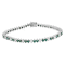 14K White Gold 5.40ctw Round-Cut white and Blue Diamond Fashion Bracelet