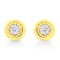 10K Yellow Gold Over Sterling Silver 1/10ctw Miracle-Set Diamond Circle
Shape Stud Earrings