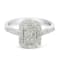 Sterling Silver 1.0ctw Diamond Emerald-Shaped Cluster with Halo Ring
(I-J Color, I3 Clarity)