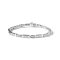 14K White Gold 1.0ctw Invisible Set Diamond Alternating Station and Link
Tennis Bracelet