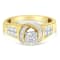 14K Yellow Gold Round, Baguette and Princess Cut Diamond Ring (1 1/8ctw,
H-I Color, SI2-I1 Clarity)