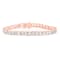10K Rose Gold Over Sterling Silver 2 Ctw Diamond Wave Tennis Bracelet