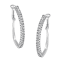 10K White Gold 1 cttw Diamond Hoop Earrings (I-J Clarity, I2-I3 Color)