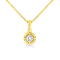 14K Yellow Gold Over Sterling 1/3ctw Diamond Solitaire Pendant
w\chain(K-L Color, I2-I3 Clarity)