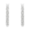 0.16ctw Diamond Milgrain Sterling Silver Hoop Earring