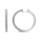 18K White Gold 2 1/3ctw Pave Set Diamond Semi Eternity Leverback Hoop Earrings