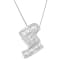 14K White Gold 1 2/5ctw Princess and Baguette Cut Diamond Zig Zag
Pendant w\chain(H-I, SI1-SI2)