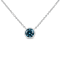 14K White Gold 1/2ctw Blue Lab Grown Diamond Solitaire Necklace (Blue
Color,  VS2-SI1 Clarity)