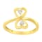 14KT Yellow Gold 1/20 ctw. Dual Heart Diamond Ring (K-L, I1-I2) - Size 7