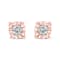 0.10ctw Round Brilliant-Cut Diamond 10K Rose Gold Over Sterling Silver
Stud Earrings