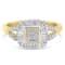 10K Yellow Gold Round and Baguette Cut Diamond Ballerina Ring (1/2 cttw,
I-J Color, SI2-I1 Clarity)