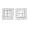 14K White Gold 1.0ctw Round and Baguette Diamond Stud Earrings