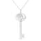 .925 Sterling Silver Diamond Accent Zodiac Key Pendant Necklace