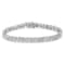 Sterling Silver 1.0ctw Rose Cut Diamond Two Stone S Link Tennis Bracelet