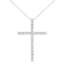 Sterling Silver 4.0ctw Diamond 2-1/4" Cross Pendant with Box
Chain(I-J Color, I1-I2 Clarity) - 18"