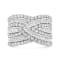 Sterling Silver 2 3/8ctw Diamond Multi Row Overlay Band Ring ( J-K
Color, I3 Clarity)