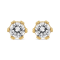 2.00ctw Round Diamond Crown 14K Yellow Gold Stud Earrings
