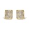 14K Yellow Gold .50ctw Diamond Square Composite Cluster Stud Earrings
(I-J Color, I1-I2 Clarity)