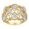 14K Yellow Gold Diamond Art Deco Ring (1/2 Cttw, H-I Color, I1 Clarity)