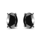 14K White Gold 3.00 Cttw Oval Cut Black Diamond Solitaire Stud Earrings
(Black Color, I2-I3 Clarity)