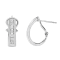 Sterling Silver Channel Set 1/2ctw Lab Grown Round Diamond Omega Back
Huggie Hoop Earrings