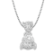 14K White Gold 1/2ctw Round Cut Diamond Pendant With Chain (I-J, I1-I2)