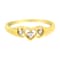 10KT Yellow Gold 1/20 cttw Diamond Triple Heart Diamond Ring (K-L,
I1-I2) - Size 7