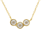Two-Toned Sterling-Silver Champagne Diamond 3 Stone Necklace (1/4 cttw,
K-L Color, I2-I3 Clarity)