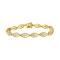 10K Yellow Gold Over Sterling Silver 1.0ctw Round Diamond Link Bracelet