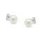 7.5-8.0MM Saltwater Akoya Cultured White Pearl 14K White Gold Stud Earrings