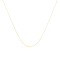 Solid 10K Gold 0.5mm Rope Chain Unisex Necklace - Size 16"