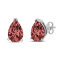 14K White Gold 1/2ctw Lab Grown Pink Pear Diamond 3 Prong Set Martini
Solitaire Stud Earrings