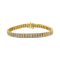 14K Yellow Gold Over Sterling Silver 3.0ctw Diamond Double Row Square
Milgrain Link Tennis Bracelet