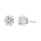 14K White Gold 1 1/2ctw Lab Grown Diamond Solitaire Stud Earrings with Screwbacks