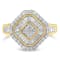 10K Yellow Gold Round and Baguette-Cut Diamond Cocktail Ring (1.0ctw,
I-J Color, I1-I2 Clarity)