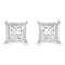 Sterling Silver 1/2ctw Princess-cut Diamond Stud Earring