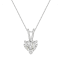 14K White Gold 1/2ctw Heart-Shaped Diamond Solitaire Pendant w\chain
18"(H-I Color, VS2-SI1 Clarity)