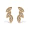 10K Yellow Gold 1/10 Cttw Diamond Triple Leaf Stud Earring (H-I Color,
I1-I2 Clarity)