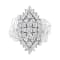 .925 Sterling Silver 1 cttw Lab-Grown Diamond Cluster Ring (F-G Color,
VS2-SI1 Clarity) - Size 7