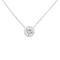 0.10ctw Diamond Bezel Set Solitaire 10K White Gold Necklace (H-I, SI2-I1)