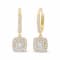 14K Yellow Gold 5/8 Cttw Invisible-Set Princess Diamond Square Halo
Dangle Earring