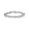 14K White Gold 3.0 Cttw Invisible Set Princess Cut Diamond Link and
Buckle 7" Tennis Bracelet