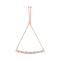 10K Rose Gold Over Sterling Silver Channel Set Diamond Accent Twist Bolo Bracelet